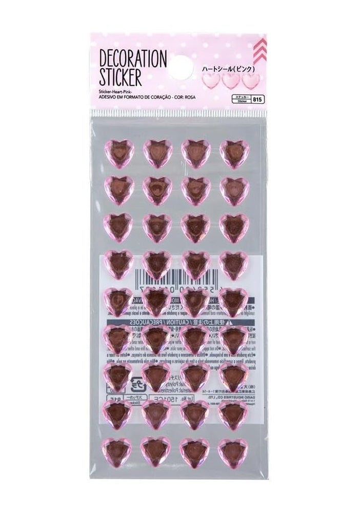 Daiso Pink Heart Decorative Stickers for Craft Projects - Image 1